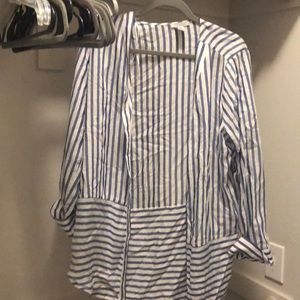 Blue-striped blouse